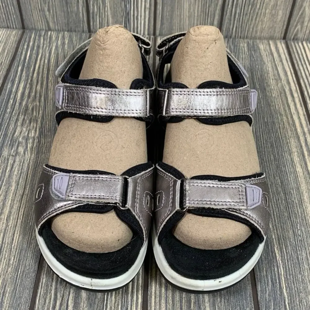Hotter Women Walk II Stability‎ Metallic Purple Lavendar Sandals Sz 5 England